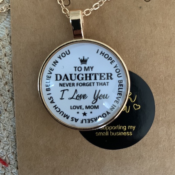 3/$20 Mother / daughter Necklace. Cabochon pendant with chain - Picture 3 of 7